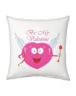 Perna personalizata mata alba 40×40