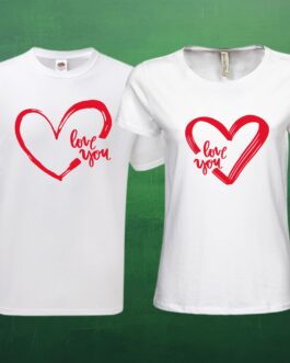 Tricouri cupluri Inima